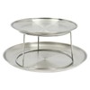 DYNAMI 2-Tier Seafood Tower Set,2pcs Thickened Stainless Steel Seafood Tray(10in+8in)