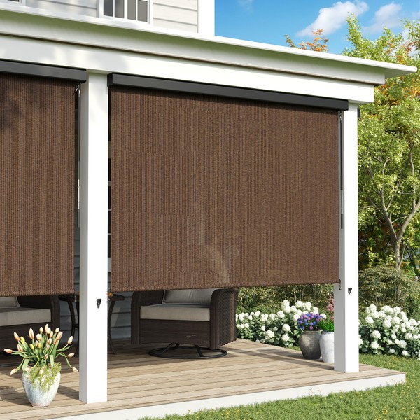 ARKOST Outdoor Roller Shade, Patio Exterior Cordless Blinds with Aluminum