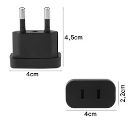 VIEVRE 4 pieces US to EU adapter, EU plug adapter, plug US to EU, adapter for sockets, US EU adapter, US to EU adapter, socket adapter EU, plug adapter, Japan Germany, adapter Euro plug