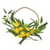 National Tree Company Artificial Wreath Decoration, Yellow, Thick Stem Base,