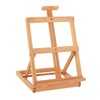 KINGART, Heavy Duty Tabletop Wooden H-Frame Studio Easel, Natural Finish