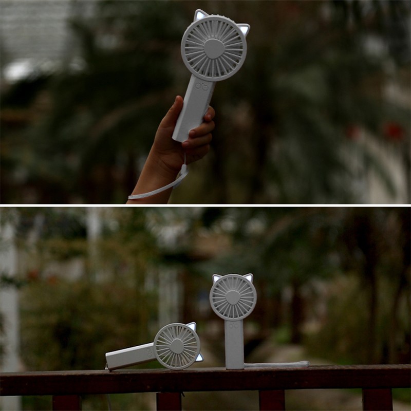 Portable Handheld Fan with Flashlight Rechargeable Fan for Dorm Office