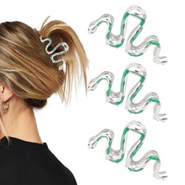 Vovii Snake Claws Clips for Women Gothic Hair Accessories, Unique Spooky Metal Hair Clips for Cosplay Outfit Gifts (3Pcs)