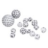 15pcs Complete Polyhedral Dice Set Acrylic D3 to D100 Spherical