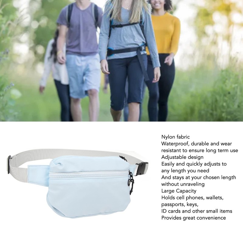 Sports Waist Bag Large Capacity Waterproof Nylon Fanny Pack Belt