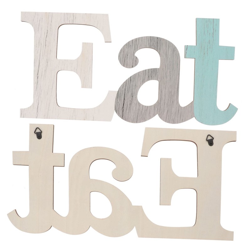 MAGICLULU 3Pcs Rustic Fork and Spoon Wall Decor Kitchen Signs