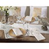 Ivory White Hemstitched Design Holiday Special Occasion Cloth Dinner Napkins,