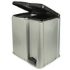 Rubbish bin, Organisation Aid, Pedal Bin, 14 Litres, Silver/Grey