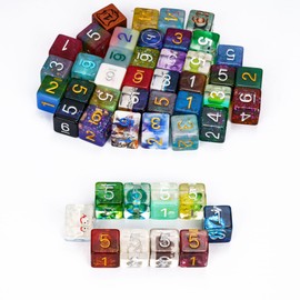 HDdais 10 Pack of D6 Dice Random Color D6 Polyhedral Dice 6 Sided D&D Dice for DND RPG MTG Table Games Dungeons and Dragons Dice