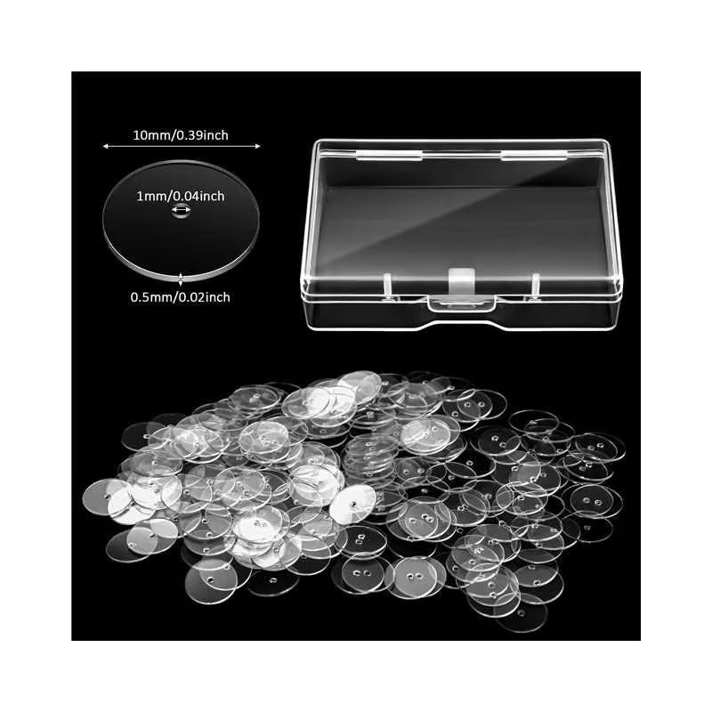 WILLBOND 200 Pcs Clear Disc Pads to Stabilize Earrings, Plastic