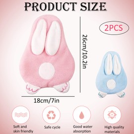 JYJLLM 2 PCS Hand Towels for Bathroom，Kitchen Soft Absorbent Hand Towels Plush Bathroom Towels Hanging Face Towels Quick Dry Towel Multipurpose Fuzzy Ball Towel Set Bathroom Accessory