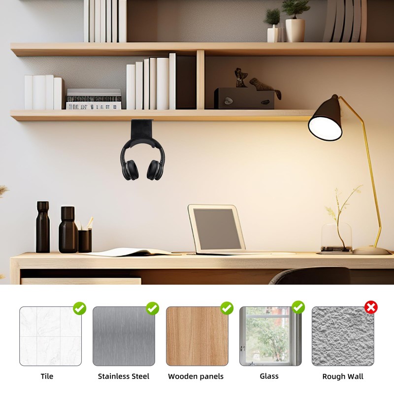 COEKI Set of 2 Headset Holder Headphone Holder Headset Holder