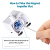 Cat Fountain Pump Compatible with ORSDA, LED Light, Replacement Motor