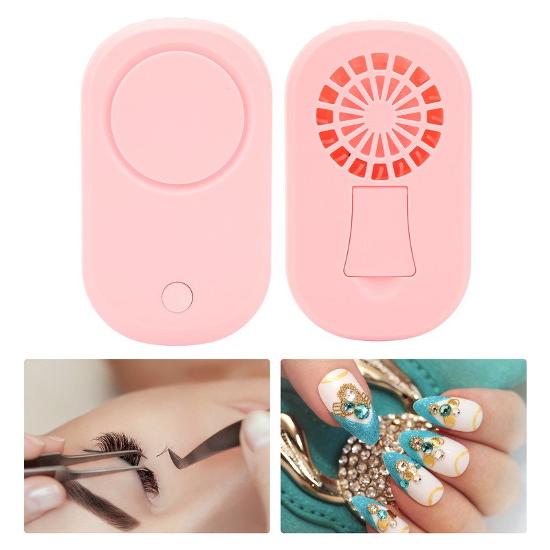 Eyelash Fan Dryer USB Charging Bladeless Quiet Handheld Portable Mini