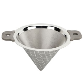 150 Mesh Cone Coffee Dripper Double Layer Stainless Steel Tea Filter for Home Coffee Shop Office