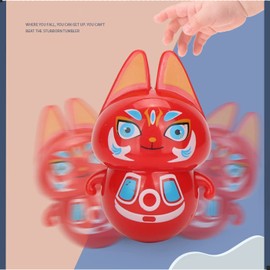 Random Tumbler Wobbler Toys | Stress Relief 40PCS Mini Colorful Roly-Poly Wobbling Toy | Cartoon Miniature Figures Toy Like Fox or Beijing Opera Cat | Tumbler Early Education Toys for Kids or Adult