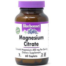 Magensio  Bluebonnet  Suplemento de Citrato de Magnesio  Sin Soja, sin Gluten, sin OGM, Kosher, sin Lcteos, Vegano  400 mg  60 Cpsulas                