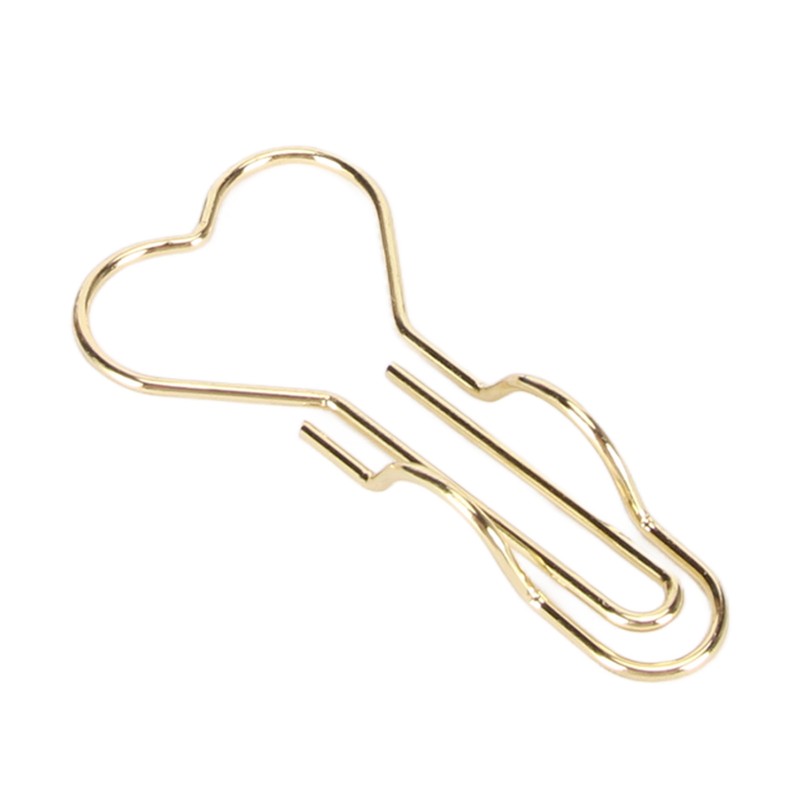 50pcs Heart Pen Clips Plated Metal Pen Holder Clips Small