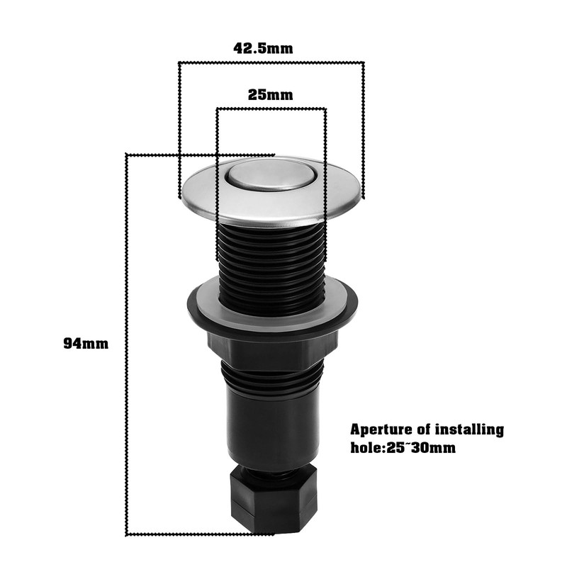 Create idea Air Switch 304 Stainless Steel Pneumatic Push Switch