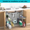 STORKING 2 Pack Under Sink Organizer 9" W X18 D,