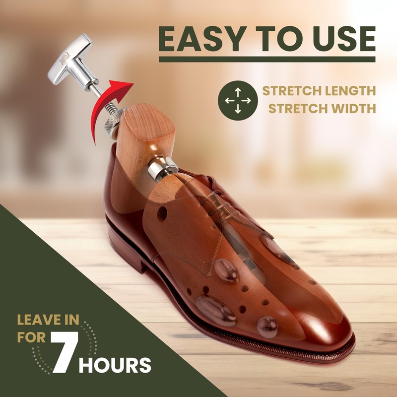 CedarSavers Premium 2-Way Wooden Shoe Stretcher Shoe Tree for Men