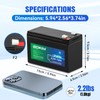 Aokly 6Ah 12V LiFePO4 Battery 2000+ Cycle Life with 6A