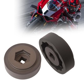 MOTO4U Anodized Aluminum Motorcycle Axle Nut Tool - 55MM/30MM Socket for 1098/1198/1199/1299 Streetfighter/Diavel/Multistrada 1200/S Front and Rear Wheel