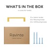 Ravinte 30 Pack Solid 4 Inch Square Cabinet Handles -
