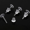 200 Pairs Clear Earrings, Clear Plastic Earring Backs for Sports,