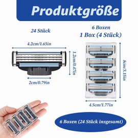 Pack of 24 Razor Blades Razor for Mach 3, Razor Blades Refills Replacement Blades Compatible with Mach 3, for Wet Razors Men with Triple Blade System, Skin-Friendly Precision Blades