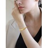 WOWORAMA Dainty Gold Cuff Bracelets for Women Minimalist Slim Open
