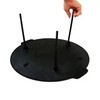 Veryard 18" Cast Iron Griddle, Round Iron Pan, Portable Campfire