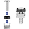 Poppstar M6 x 20mm Rack Screws & Cage Nuts Set