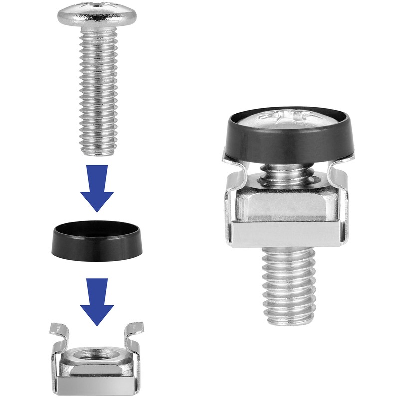 Poppstar M6 x 20mm Rack Screws & Cage Nuts Set