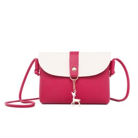 TQUXNGA Stilvolle kleine Umhängetasche für Mädchen und praktische PU-Crossbody-Taschen Satchel Handtasche, hot pink