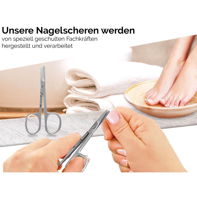 Professional Stainless Steel Nail Scissors with Straight Cutting Surface