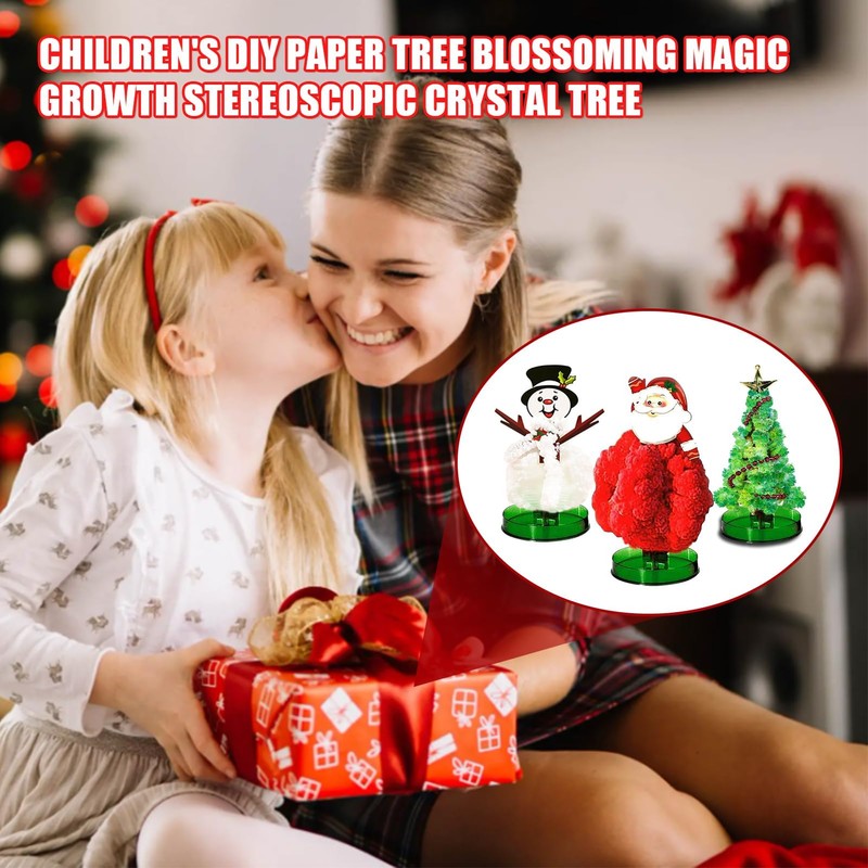 Set of 3 Mini Christmas Tree, Magic Paper Tree, DIY