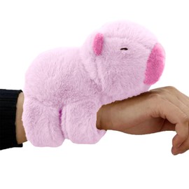 MisFun Capybara Snap Bracelet Children, Simulation Capybara Plush Toy, Capybara Cuddly Toy Snap Bracelet, Soft Plush Toy, Capybara Cuddly Toy, Gift for Children and Friends (B)