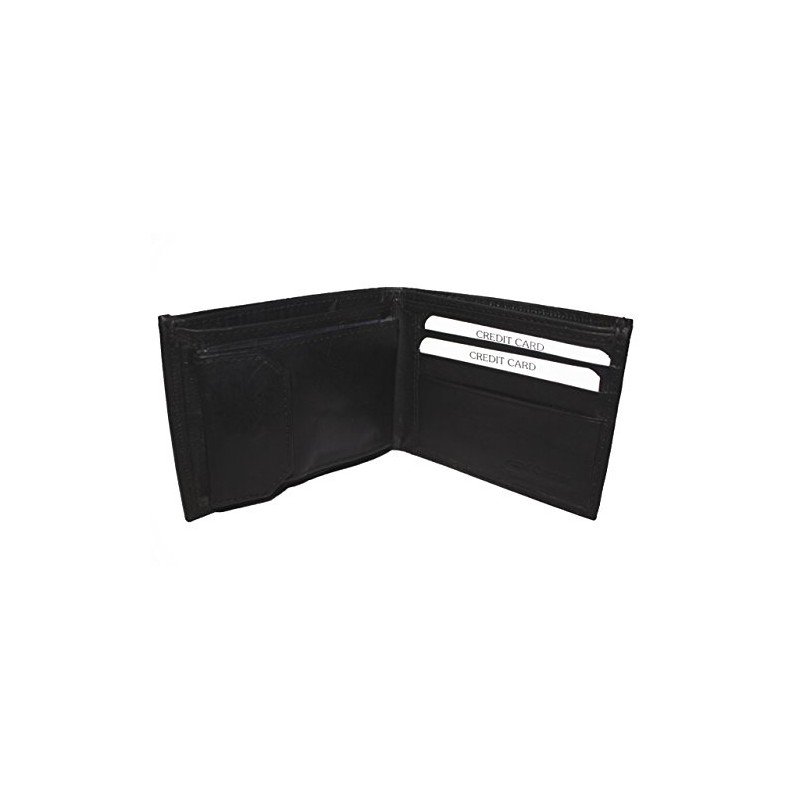 Leatherboss Men's Snap and Secured Wallet Credit Card Case -