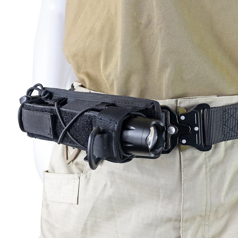 Depring Molle Flashlight Holster Adjustable Utility Tool Holder Heavy Duty