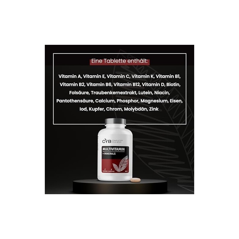 CYB multivitamins and minerals, with vitamin A, C, D and