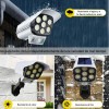 Luz Solar Control Remoto 77led 3 Modos De Falsa Cámara