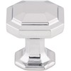 Top Knobs TK286PC Chareau Collection 1-1/8" Emerald Knob, Polished Chrome