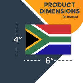 Magnet Me Up South Africa South African Flag Car Magnet Decal, 4x6 Inches, Heavy Duty Automotive Magnet for Car, Truck SUV