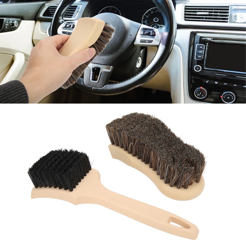 Car Wheel Tire Cleaning Brush Horsehair Interior Exterior for Leather