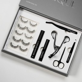 WinkClique Starter Kit - Natural Beauty - False Eyelash Complete Kit With Tools and 5 Lash Styles (Collection 01)