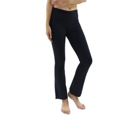 Private Island Women UPF50+ Bootcut Long Leggings Pants Pocket Swim Swimsuit Rash Guard Bathing Bottom (M, Black-RMLBC)