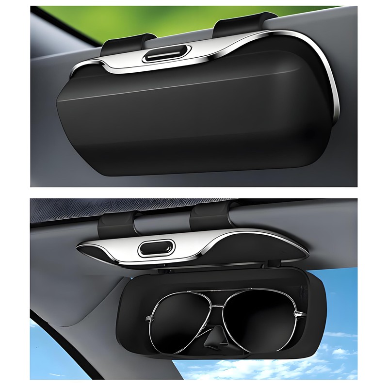 GDQ Car Sunglass Holder Eyeglass Holder Car Visor Glasses Case