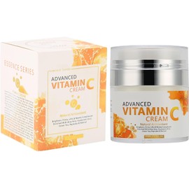 Crema Facial Iluminadora con Vitamina C, Crema Hidratante Hidratante Y Nutritiva para la Piel, Suavizante, Ilumina Y Rellena la Piel, Crema Facial Antienvejecimiento Y Arrugas, para el Cuidado