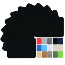 WILDREEDS Premium Quality Fabric Iron on Repair Patches 100% Cotton Iron on Patches for Clothing Inside & Outside Strongest Glue 3" by 4-1/4" (7.5 cm x 10.5 cm)-Balck